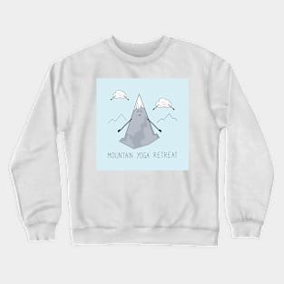 Comic drawing of yoga retreat Crewneck Sweatshirt